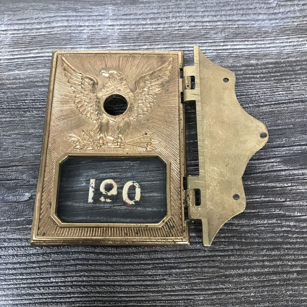 ANTIQUE 1892/1895 BRASS BRONZE MAIL BOX DOOR 1800s  As‎ Shown